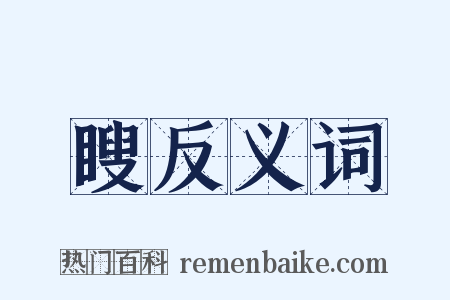 瞍反义词是什么意思的图片